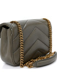 Lambskin Chevron Quilted Mini LouLou Dark Strong Moss