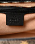 GG Supreme Monogram Bees Medium Padlock Shoulder Bag Beige Oro Black
