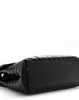 Calfskin Y Quilted Monogram Monochrome Medium Loulou Chain Satchel Black
