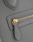 Baby Drummed Calfskin Micro Luggage Kohl