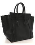 Drummed Calfskin Mini Luggage Black