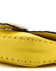 Cuoio Roma Sellerissima Nappa Sintetica Tape Stitch Mini Baguette Acid Yellow
