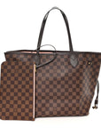Damier Ebene Neo Neverfull MM Rose Ballerine