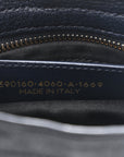 Chevre Gold Metallic Edge Hardware Mini City Bleu Nuit Dark Sea