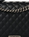 Caviar Quilted New Medium Boy Flap Black