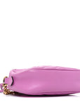 Calfskin Matelasse Mini GG Marmont Chain Shoulder Bag Candy Mousse