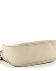 Pebbled Calfskin Small Soho Disco Bag Off White