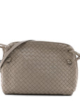 Nappa Intrecciato Nodini Crossbody Messenger Steel