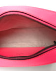 GG Supreme Monogram Textured Dollar Calfskin Web Ophidia Small Crossbody Bag Beige Ebony Fuchsia