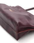 Calfskin Mini Flamenco Knot Clutch Dark Burgundy