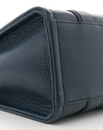 Grained Calfskin Small The Tote Bag Blue Sea