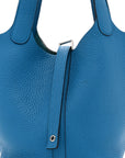 Taurillon Clemence Picotin Lock 18 PM Bleu Frida