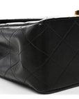 Lambskin Quilted Jumbo Single Flap Black