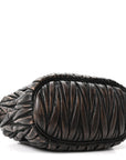 Nappa Matelasse Pouch Sabbia Caffe