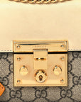 GG Supreme Monogram Calfskin Small Padlock Shoulder Bag Beige Mystic White Sun Oil