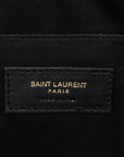 Patent Calfskin Crocodile Embossed Monogram Lou Camera Bag Black