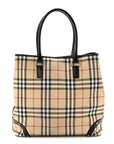 House Check Studded Tote Black