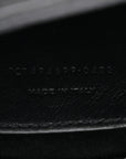 Calfskin Y Quilted Monogram Small Loulou Chain Satchel Black