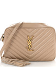 Calfskin Matelasse Monogram Lou Camera Bag Dark Beige
