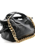 Nappa Medusa Chain Shoulder Bag Black
