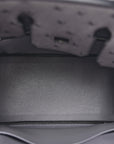 Ostrich Birkin 25 Gris Agate
