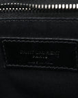 Crinkled Calfskin Matelasse Monogram Medium Niki Chain Satchel Black