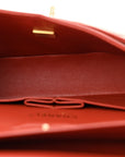 Lambskin Quilted Small Double Flap Red