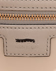 Ancora Calfskin Web Small Jackie Shoulder Bag Light Grey