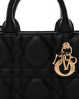 Calfskin Macrocannage Mini Book Tote Black