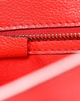 Drummed Calfskin Nano Luggage Vermillion