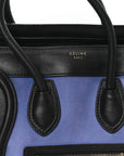 Calfskin Nubuck Suede Micro Tri-Color Luggage Porcelain
