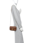 Azalea Calfskin Matelasse Diagonal Super Mini GG Marmont Shoulder Bag Cuir