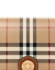 Coated Canvas Calfskin Vintage Check Small Note Crossbody Bag Briar Brown