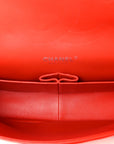 Patent Quilted Jumbo Double Flap Red