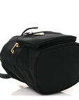 Nylon Vela Saffiano Mini Bucket Crossbody Bag Black