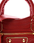 Chevre Gold Metallic Edge Hardware Mini City Rouge Groseille