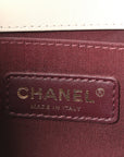 Caviar Calfskin Chevron Medium Boy Flap White