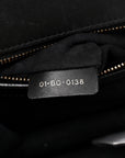 Lambskin Studded Medium D1ORama Flap Bag Black