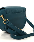Grained Calfskin Medium Bobby Flap Steel Blue