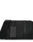 Grained Calfskin Aerogram City Keepall Black