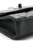 Lambskin Quilted Mini Trendy CC Chain Wallet So Black