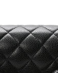 Caviar Quilted Small Double Flap Black