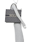 Oblique Large Book Tote Blue Multicolor