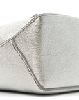 Laminated Lambskin Mini Puzzle Edge Bag Silver