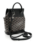 Goyardine Calfskin Mini Alpin Backpack Black