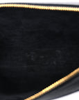 Grained Calfskin Caro Double Pouch Black