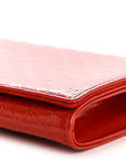 Patent MicroGCCIssima Small Broadway Clutch Red