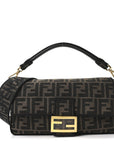 Fabric Jacquard FF 1974 Medium Baguette Tobacco Moro Black