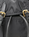 Nylon Small Crossbody Rucksack Backpack Black