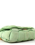 Suede Maxi Intrecciato Padded Chain Cassette Crossbody Bag Wasabi